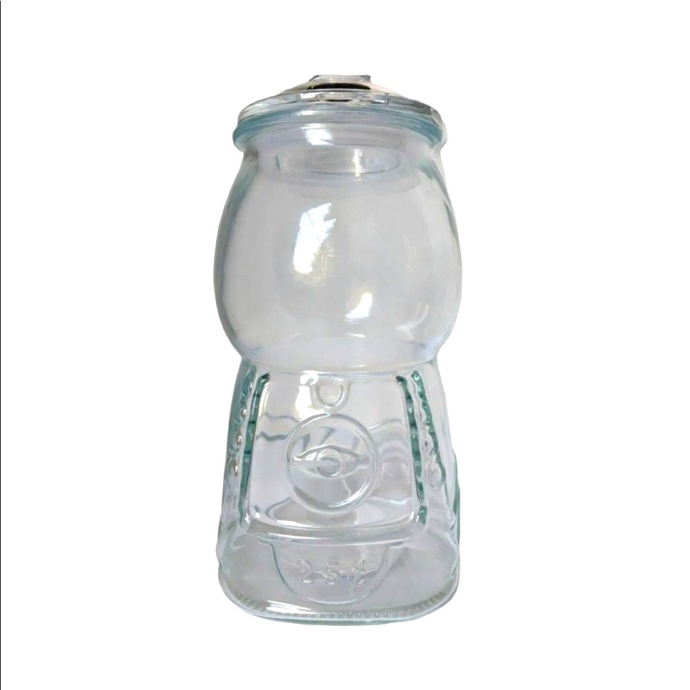NWT HTF Target Bullseye Playground Clear Glass Gumball Machine Candy/Cookie Jar